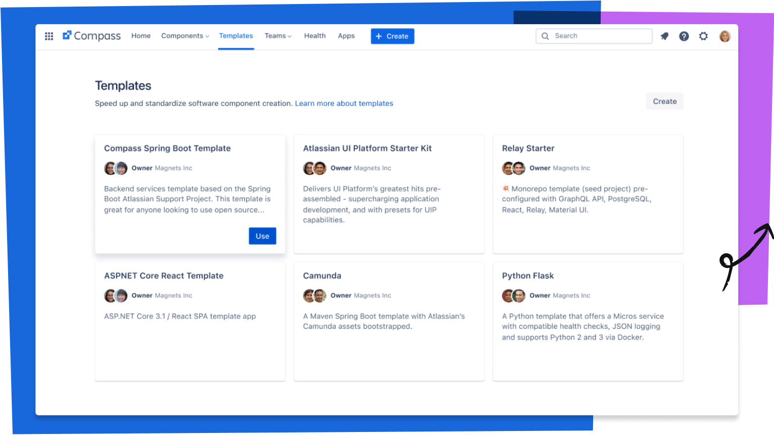 Templates screenshot